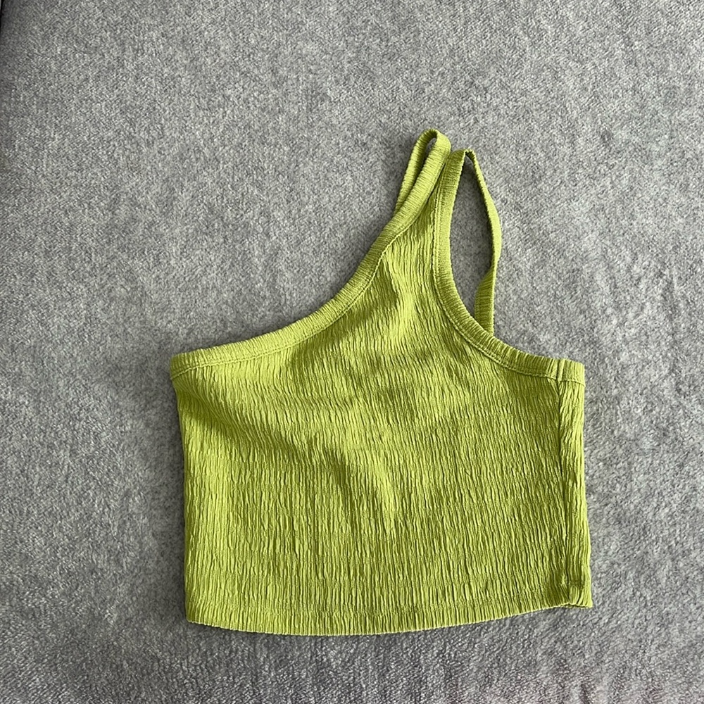 American eagle lime green crop top